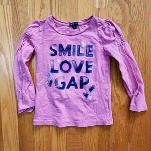 GAP Kids Pink Long Sleeve Shirt